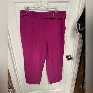 Ann Taylor High Rise Belted Pants 16